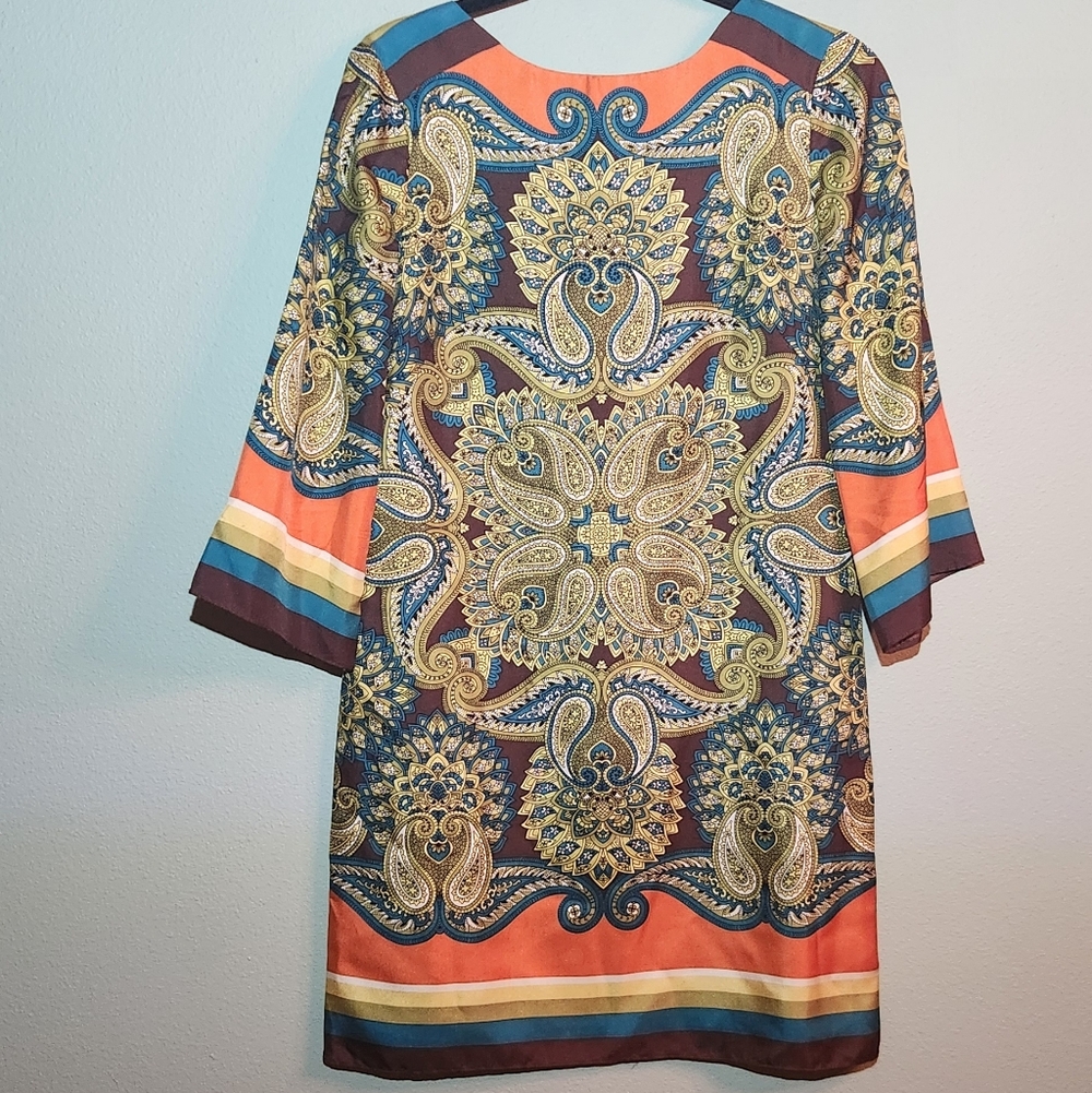 Muse 100% Silk Shift Dress - Size 8